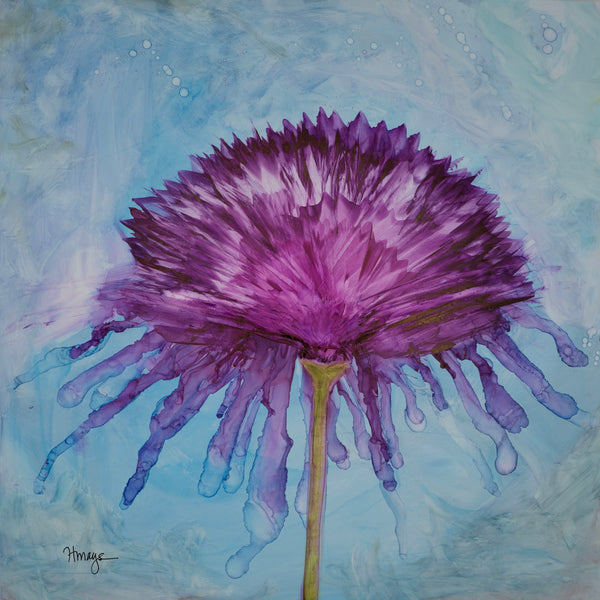 "The Flower Who Dreamed of Rain" - Original Painting